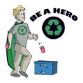 Recycling Hero Temporary Tattoo